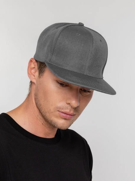 Бейсболка Snapback с прямым козырьком, серая (Изображение 5)