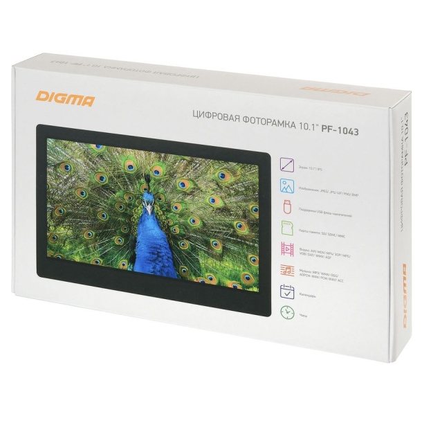 Цифровая фоторамка Digma PF-1043, черная (Изображение 7)
