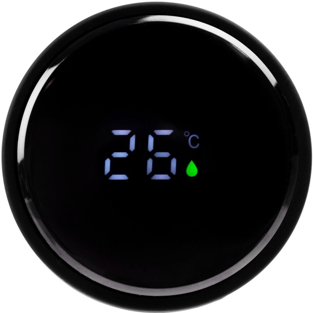 Смарт-бутылка с заменяемой батарейкой Long Therm Soft Touch, черная (Изображение 6)