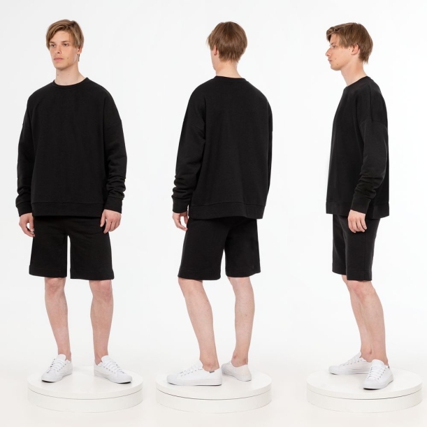 Свитшот унисекс S2, черный, размер XL/XXL (Изображение 2)