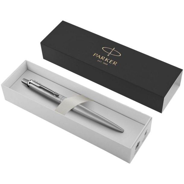 Ручка шариковая Parker Jotter XL Monochrome Grey, серебристая (Изображение 3)