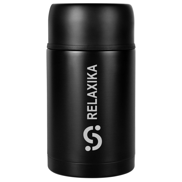 Термос для еды Relaxika 1000, черный (Изображение 1)