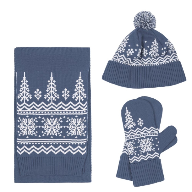 Варежки Elnik, серые с молочно-белым, размер L/XL (Изображение 3)