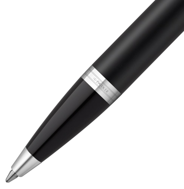 Ручка шариковая Parker IM Essential Muted Black CT, черная (Изображение 3)