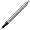 Ручка шариковая Parker IM Essential Stainless Steel CT, серебристая с черным (Изображение 2)