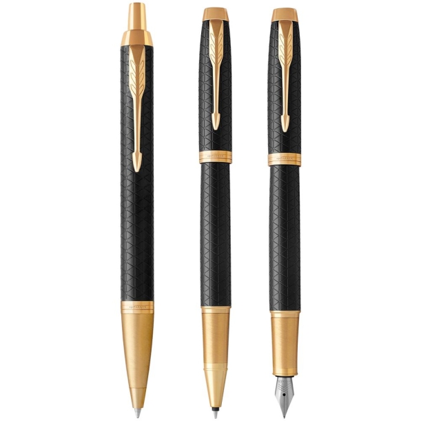 Ручка шариковая Parker IM Premium Black/Gold GT (Изображение 3)