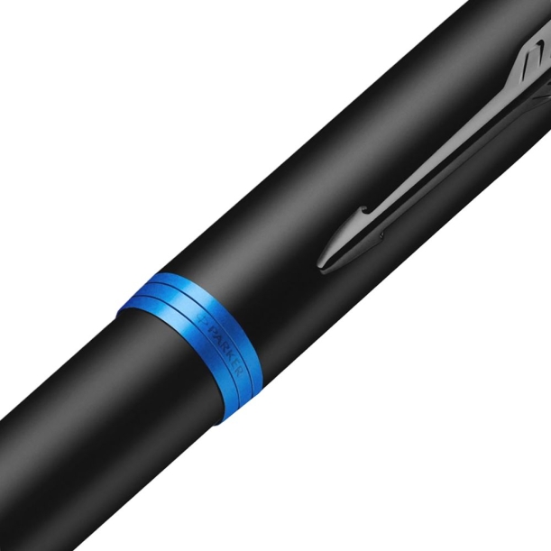 Ручка шариковая Parker IM Professionals Marine Blue BT, черная с синим (Изображение 3)