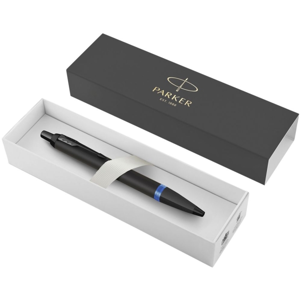 Ручка шариковая Parker IM Professionals Marine Blue BT, черная с синим (Изображение 4)