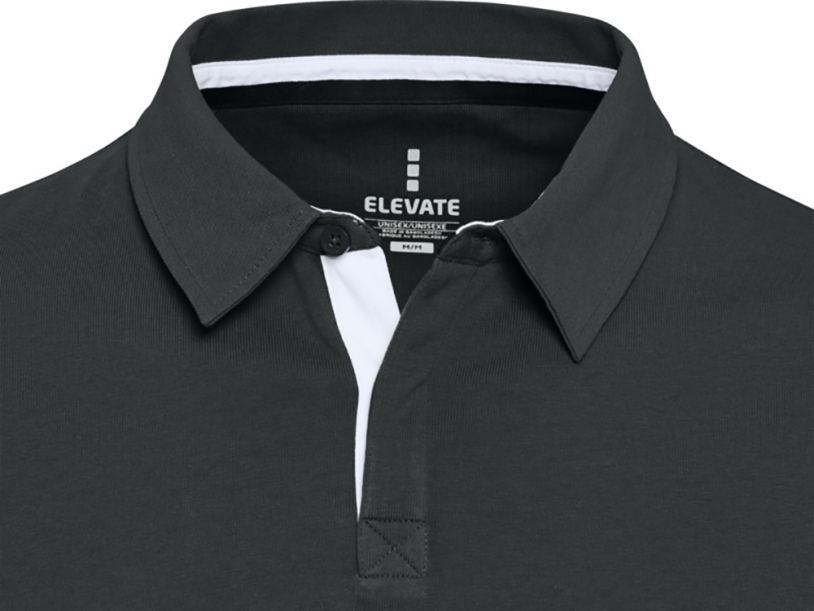 Толстовка-поло Clyde унисекс (черный) 3XL (Изображение 4)