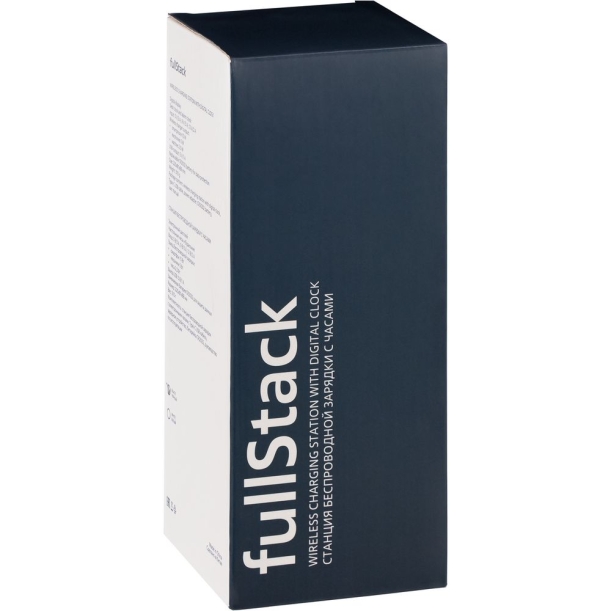 Станция беспроводной зарядки с часами fullStack, черная (Изображение 10)