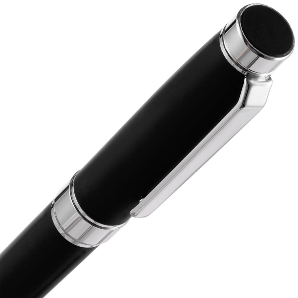 Ручка шариковая Broad Ring Soft Touch, черная (Изображение 4)