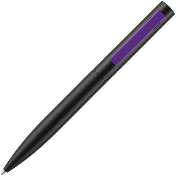 Ручка шариковая Inkolor, черная с фиолетовым (Изображение 2)