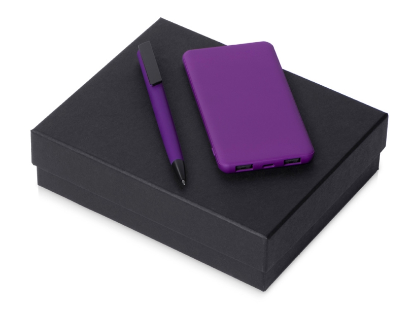 Подарочный набор COLOR IT c ручкой и повербанком (фиолетовый) 5000 mAh (Изображение 1)