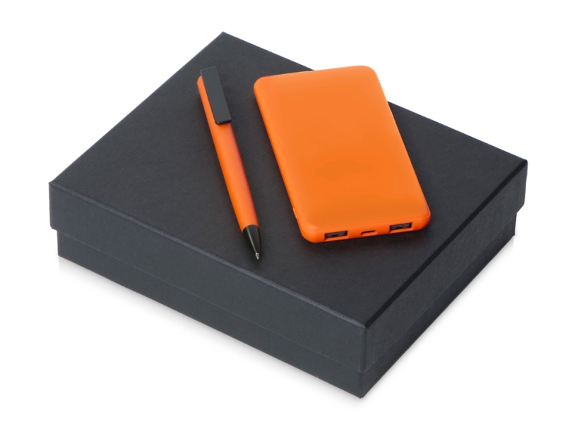 Подарочный набор COLOR IT c ручкой и повербанком (оранжевый) 5000 mAh (Изображение 1)