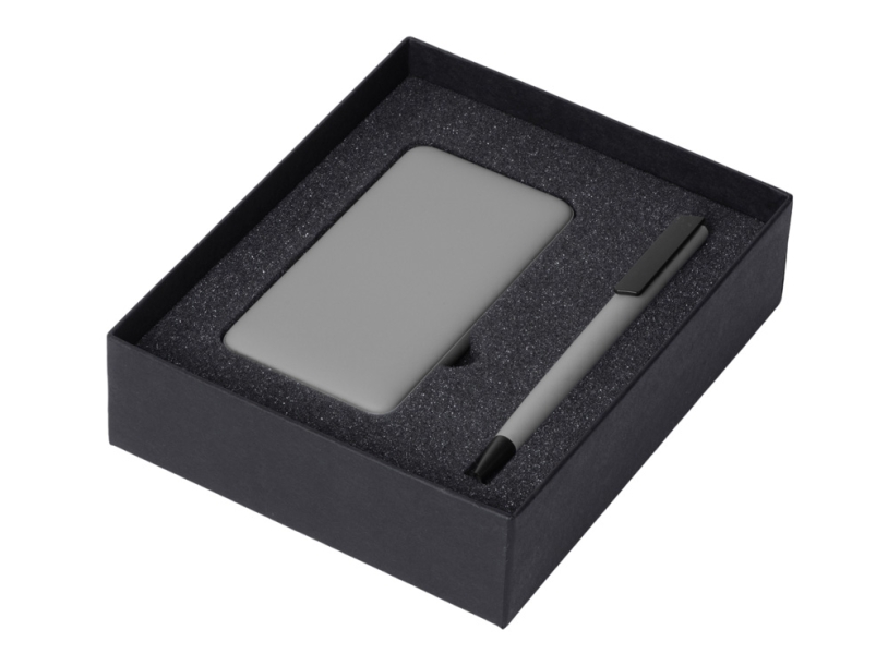 Подарочный набор COLOR IT c ручкой и повербанком (серый) 10000 mAh (Изображение 2)
