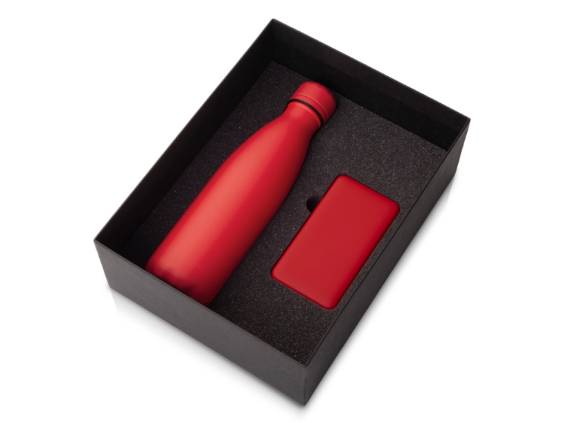 Подарочный набор COLOR IT с термобутылкой и повербанком, 5000 mAh (красный)  (Изображение 1)