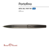 РУЧКА "PORTOFINO" ШАРИКОВАЯ  АВТОМАТИЧЕСКАЯ, МЕТАЛЛИЧЕСКИЙ КОРПУС ЧЕРНЫЙ ВОРОНЕНАЯ СТАЛЬ1.0 ММ, СИНЯ (Изображение 5)