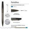 РУЧКА "PORTOFINO" ШАРИКОВАЯ  АВТОМАТИЧЕСКАЯ, МЕТАЛЛИЧЕСКИЙ КОРПУС ЧЕРНЫЙ ВОРОНЕНАЯ СТАЛЬ1.0 ММ, СИНЯ (Изображение 4)