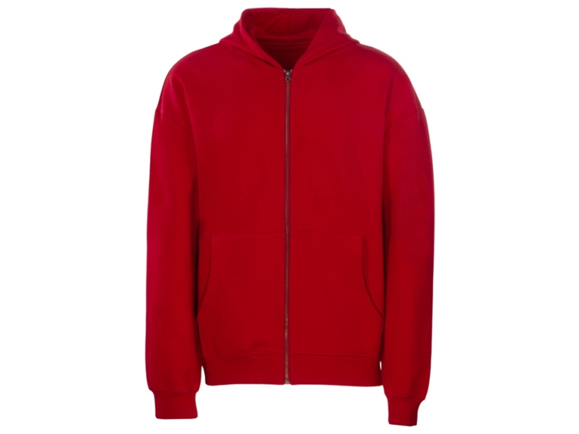 Толстовка на молнии Monaco, унисекс (красный) XL-2XL (Изображение 3)