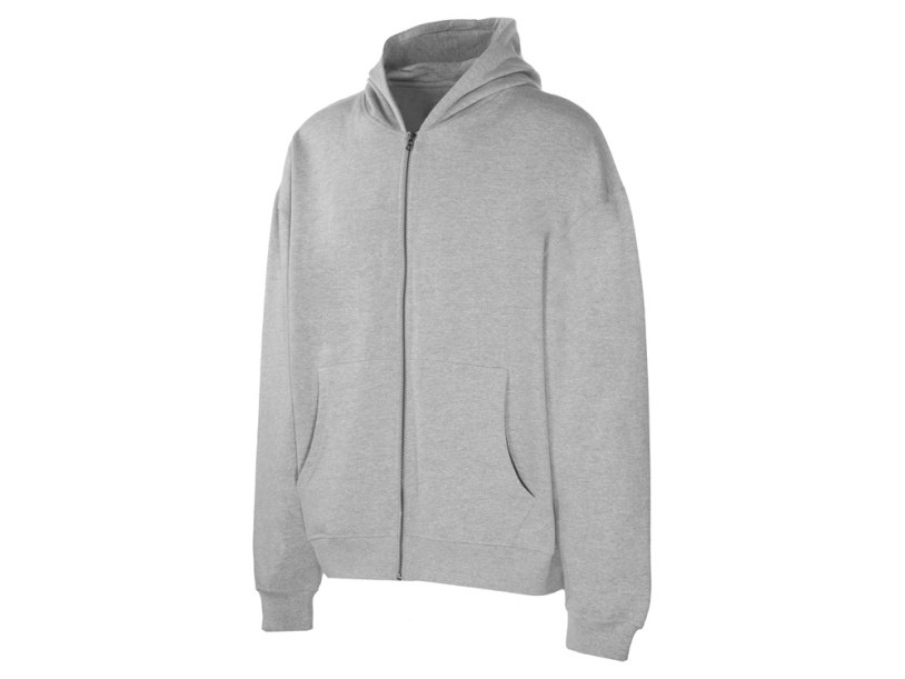 Толстовка на молнии Monaco, унисекс (серый меланж) XL-2XL (Изображение 1)