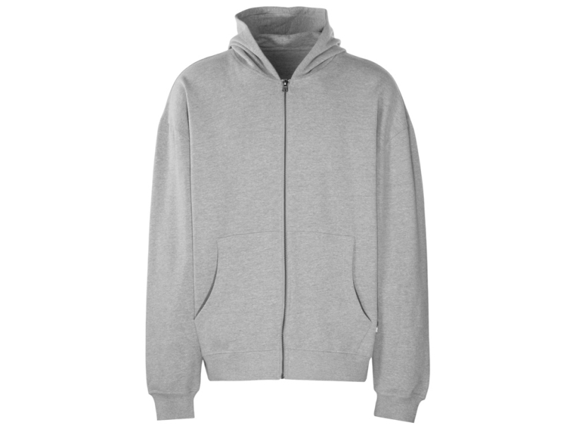 Толстовка на молнии Monaco, унисекс (серый меланж) XL-2XL (Изображение 3)