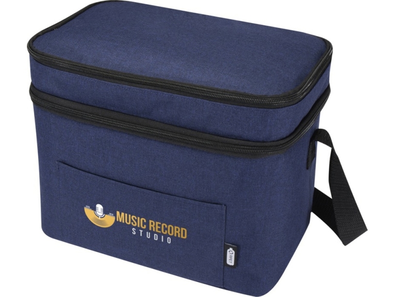 Tundra сумка-холодильник из переработанного РЕТ-пластика, сертиф. согласно GRS - Heather navy (Изображение 6)