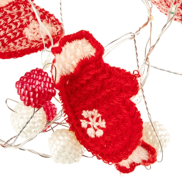 Гирлянда Merry Mittens, красная (Изображение 4)