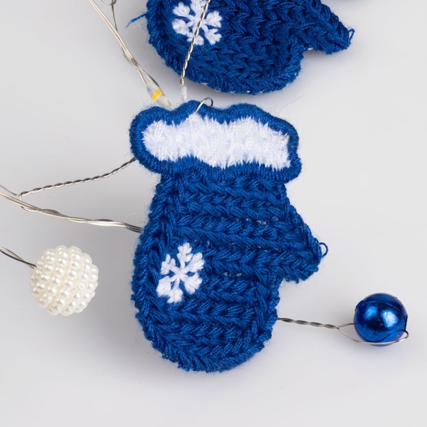 Гирлянда Merry Mittens, синяя (Изображение 4)