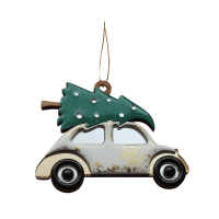 Ёлочная игрушка Машинка (белый)