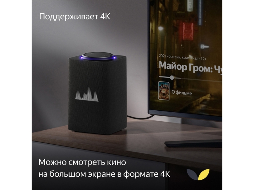 Умная колонка ЯНДЕКС Станция Макс с Алисой, с Zigbee, 65 Вт (графит)  (Изображение 11)