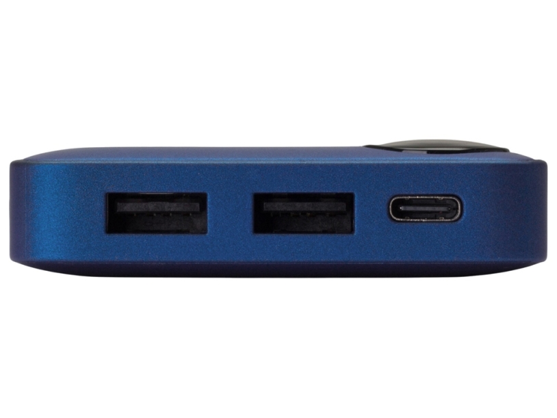 Внешний аккумулятор Mild, металлик soft-touch, 10 000 mAh (синий)  (Изображение 6)