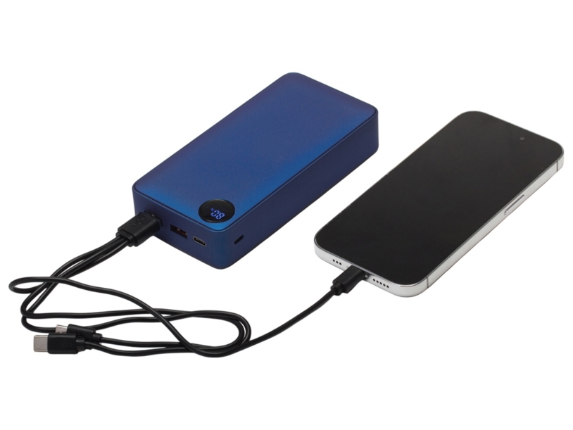 Внешний аккумулятор Mild Pro c быстрой зарядкой QC/PD, 20 000 mAh, синий (Изображение 2)