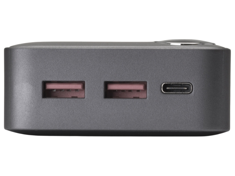 Внешний аккумулятор Mild Pro c быстрой зарядкой QC/PD, металлик soft-touch, 20 000 mAh (серый)  (Изображение 6)