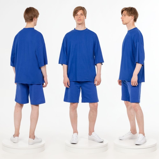 Футболка унисекс T1, синяя, размер XL/XXL (Изображение 4)