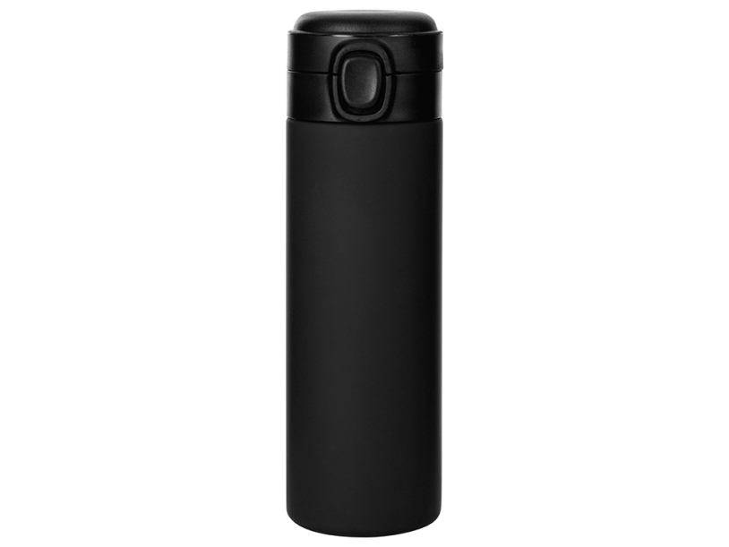 Вакуумная термокружка c кнопкой Guard, soft-touch, 400 мл (черный)  (Изображение 3)