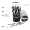 РУЧКА "SAN REMO" ШАРИКОВАЯ, АВТОМАТИЧЕСКАЯ, МЕТАЛЛИЧЕСКИЙ КОРПУС СЕРЕБРЯНАЯ 1.00 ММ, СИНЯЯ (серебряный) (Изображение 4)