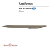 РУЧКА "SAN REMO" ШАРИКОВАЯ, АВТОМАТИЧЕСКАЯ, МЕТАЛЛИЧЕСКИЙ КОРПУС ШАМПАНЬ 1.00 ММ, СИНЯЯ (Изображение 1)