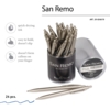 РУЧКА "SAN REMO" ШАРИКОВАЯ, АВТОМАТИЧЕСКАЯ, МЕТАЛЛИЧЕСКИЙ КОРПУС ШАМПАНЬ 1.00 ММ, СИНЯЯ (Изображение 3)