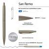 РУЧКА "SAN REMO" ШАРИКОВАЯ, АВТОМАТИЧЕСКАЯ, МЕТАЛЛИЧЕСКИЙ КОРПУС ШАМПАНЬ 1.00 ММ, СИНЯЯ (Изображение 5)
