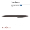 РУЧКА "SAN REMO" ШАРИКОВАЯ, АВТОМАТИЧЕСКАЯ, МЕТАЛЛИЧЕСКИЙ КОРПУС ВОРОНЕНАЯ СТАЛЬ 1.00 ММ, СИНЯЯ (Изображение 1)