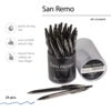 РУЧКА "SAN REMO" ШАРИКОВАЯ, АВТОМАТИЧЕСКАЯ, МЕТАЛЛИЧЕСКИЙ КОРПУС ВОРОНЕНАЯ СТАЛЬ 1.00 ММ, СИНЯЯ (Изображение 2)