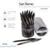 РУЧКА "SAN REMO" ШАРИКОВАЯ, АВТОМАТИЧЕСКАЯ, МЕТАЛЛИЧЕСКИЙ КОРПУС ВОРОНЕНАЯ СТАЛЬ 1.00 ММ, СИНЯЯ (Изображение 2)