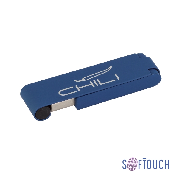 Флеш-карта "Case" 8GB, покрытие soft touch (темно-синий) (Изображение 1)