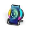Беспроводная Bluetooth колонка U-Tone RGB c функцией беспроводной зарядки 15W, черный (Изображение 2)