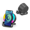 Беспроводная Bluetooth колонка U-Tone RGB c функцией беспроводной зарядки 15W, черный (Изображение 3)