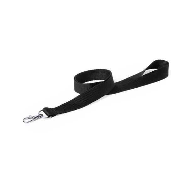 Ланъярд NECK, черный, полиэстер, 2х50 см (Изображение 1)