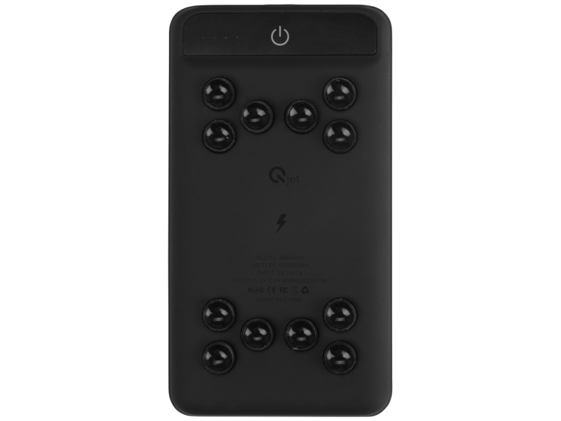 Портативное беспроводное зарядное устройство Airbank, 10000 mAh, черный (Р) (Изображение 7)