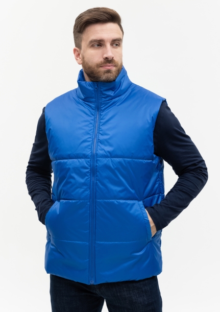 Жилет унисекс STAN утепленный таффета 210T,200, 84 (Синий) 54/XXL (Изображение 4)