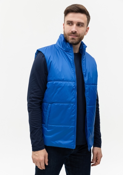 Жилет унисекс STAN утепленный таффета 210T,200, 84 (Синий) 58/4XL (Изображение 6)