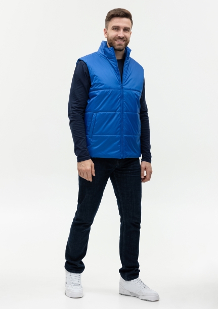Жилет унисекс STAN утепленный таффета 210T,200, 84 (Синий) 60-62/5XL (Изображение 8)